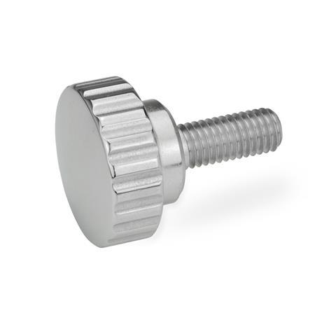 Otto Ganter Stainless Steel Knurled Screw, GN 535